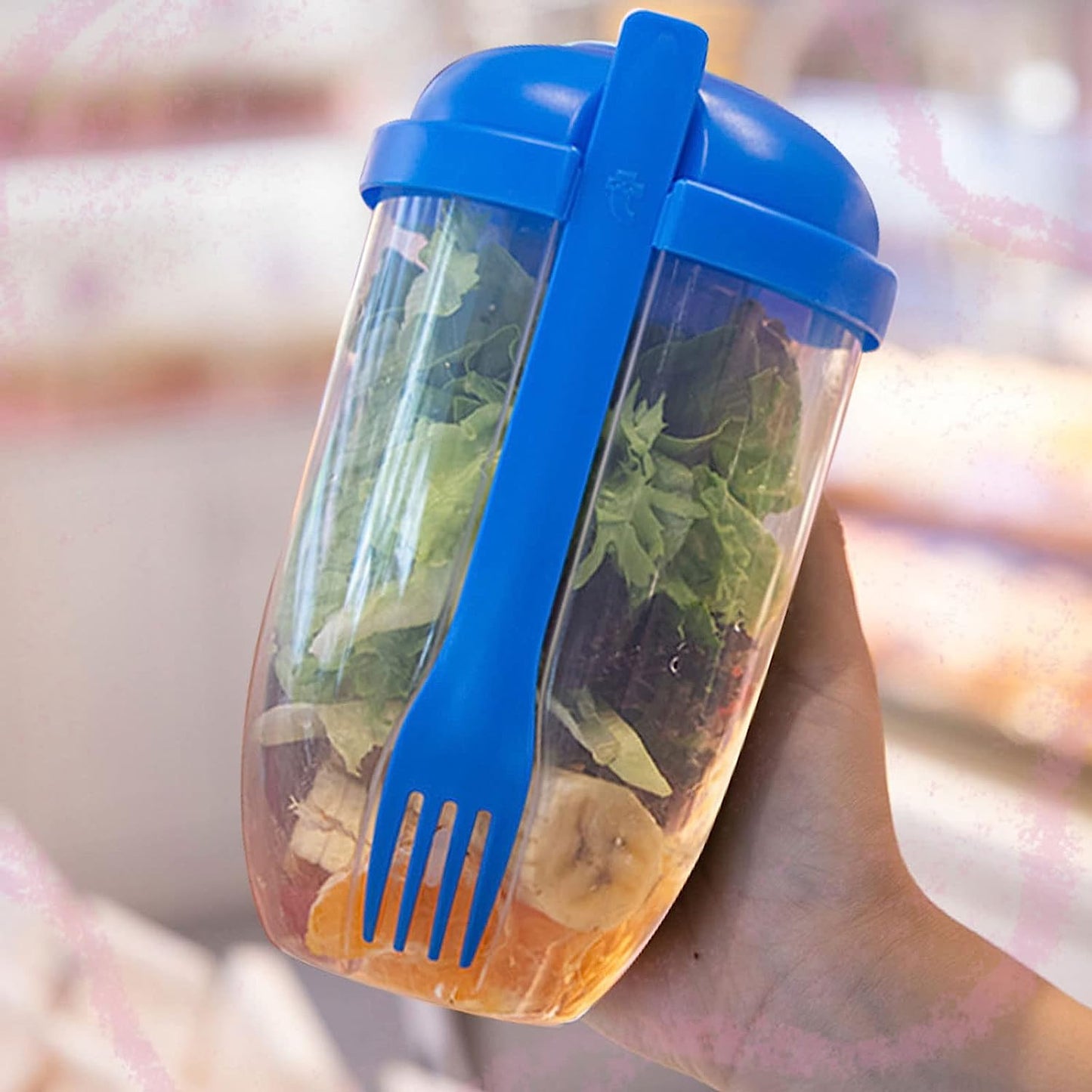 Fruit And Vegetable Salad Cups Easy Clean Salad Mixing Cup For Business People For Business Travel (1pc) - Happy Price - Image 7