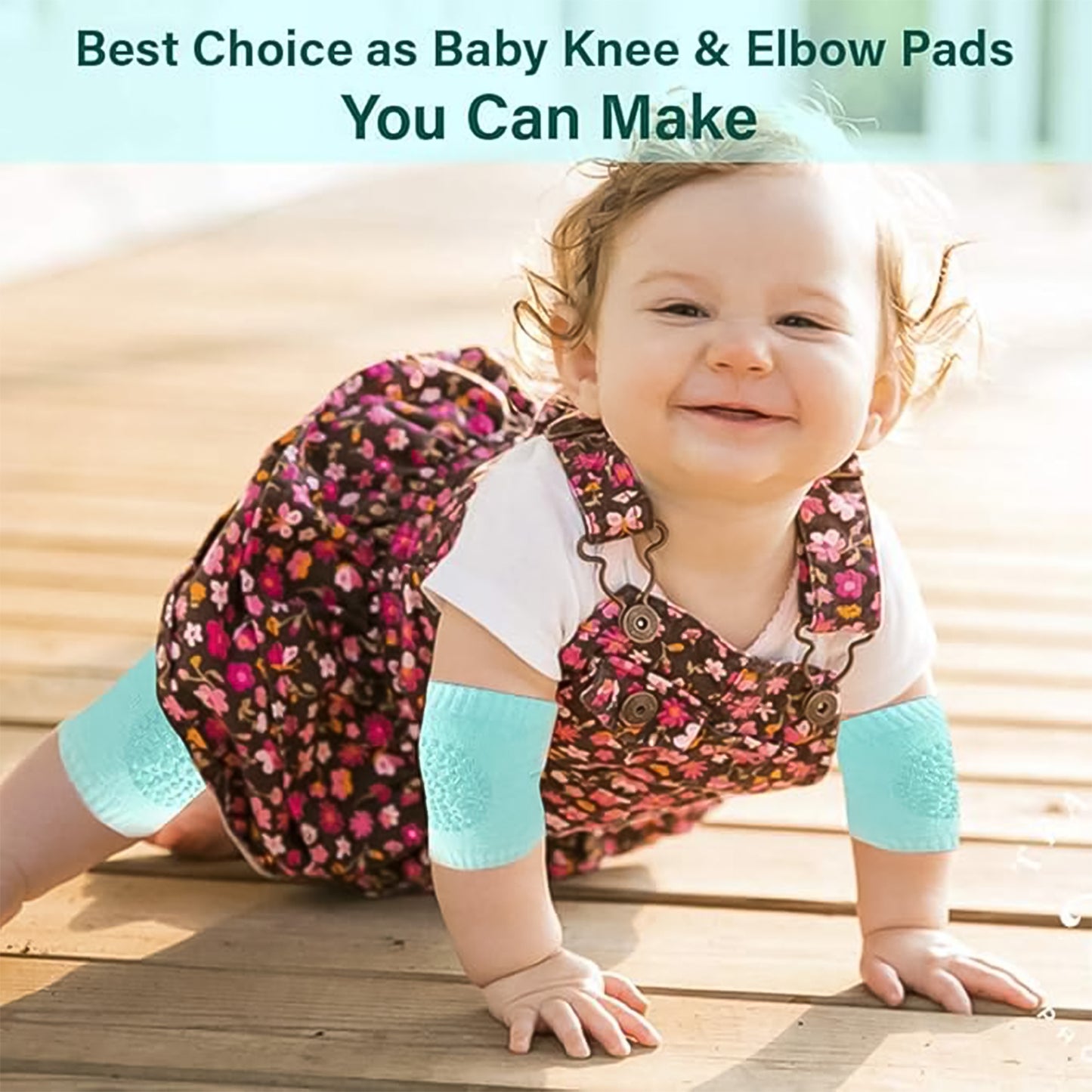 Mint Green Toddler Wool Knit Leg Warmer (Knee Guard) - Happy Price - Image 4