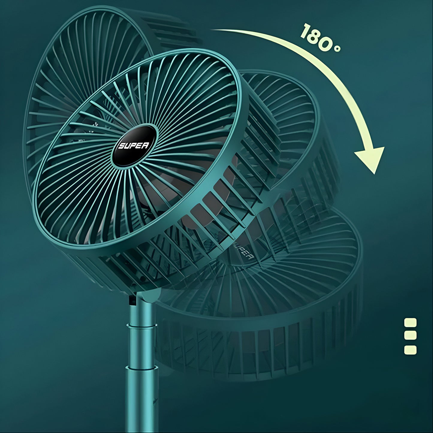 Telescopic Electric Desktop Fan Height Adjustable Foldable  Portable For Travelcarry  Silent Table Top Personal Fan For Bedside Office Table (Battery Not Include) - Happy Price - Image 7