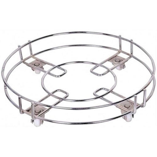 Stainless Steel Gas Cylinder Trolley With Wheels Lpg Cylinder Roller Stand Movable Trolley - Happy Price - Image 1