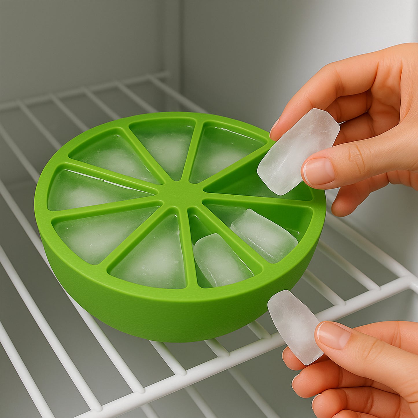 Lemon Shape Flexible Silicone Ice Cube Tray  8-slot Round Ice Mold (1 Pc) - Happy Price - Image 3