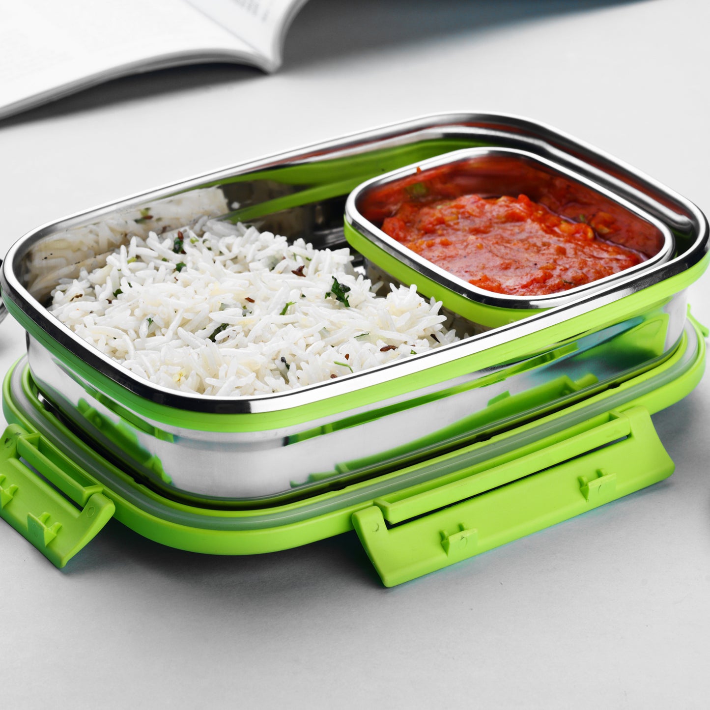 Ganesh Junior Stainless Steel Lunch Pack For Office  School Use - Happy Price - Image 4
