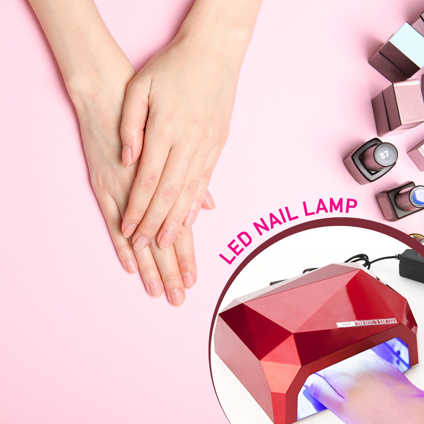 36w Led Nail Dryer Curing Nail Polish Uv Gel Diamond Shaped Nail Dryers (1 Pc) - Happy Price - Image 7