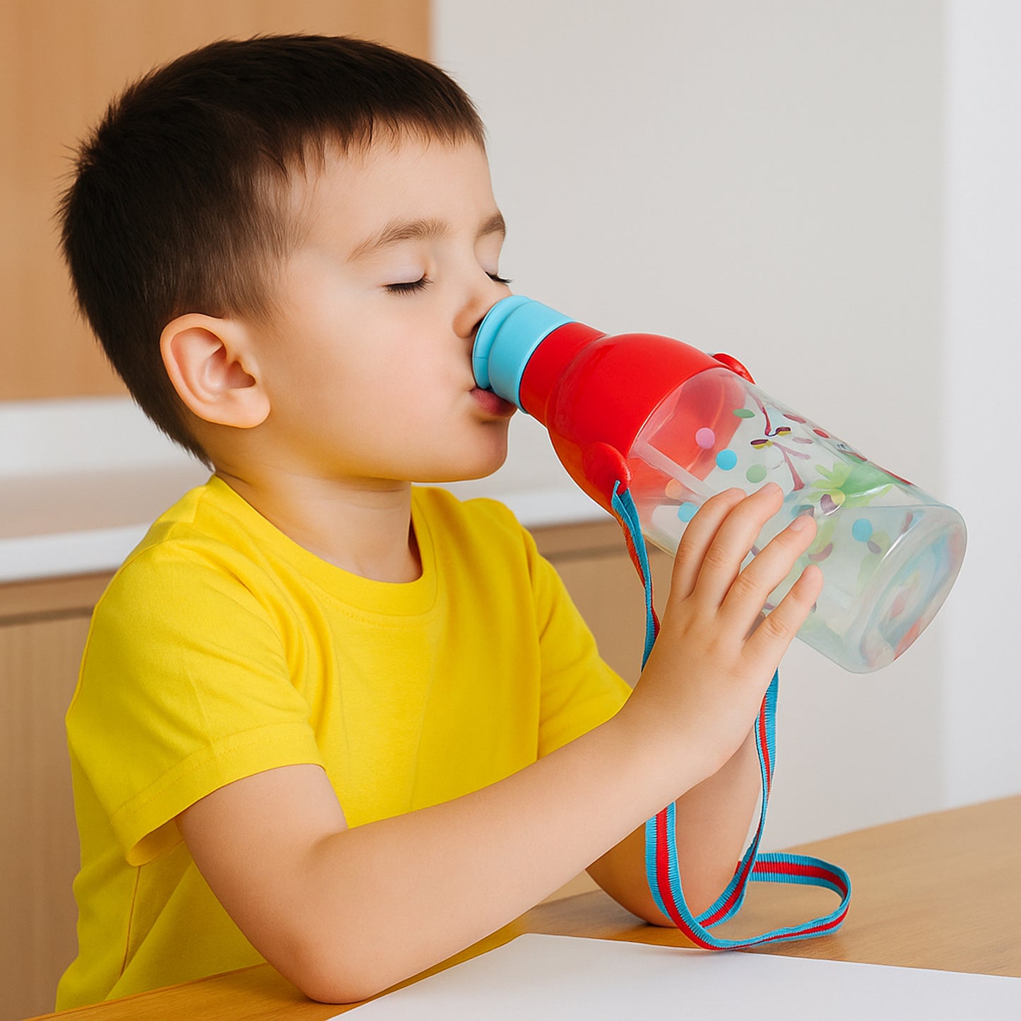 Plastic Tranparent Sports Insulated Water Bottle With Dori  Straw Easy To Carry High Quality Water Bottle Bpa-free  Leak-proof For Kids School For Fridge Office Sports School Gym Yoga (1 Pc 800ml) - Happy Price - Image 3