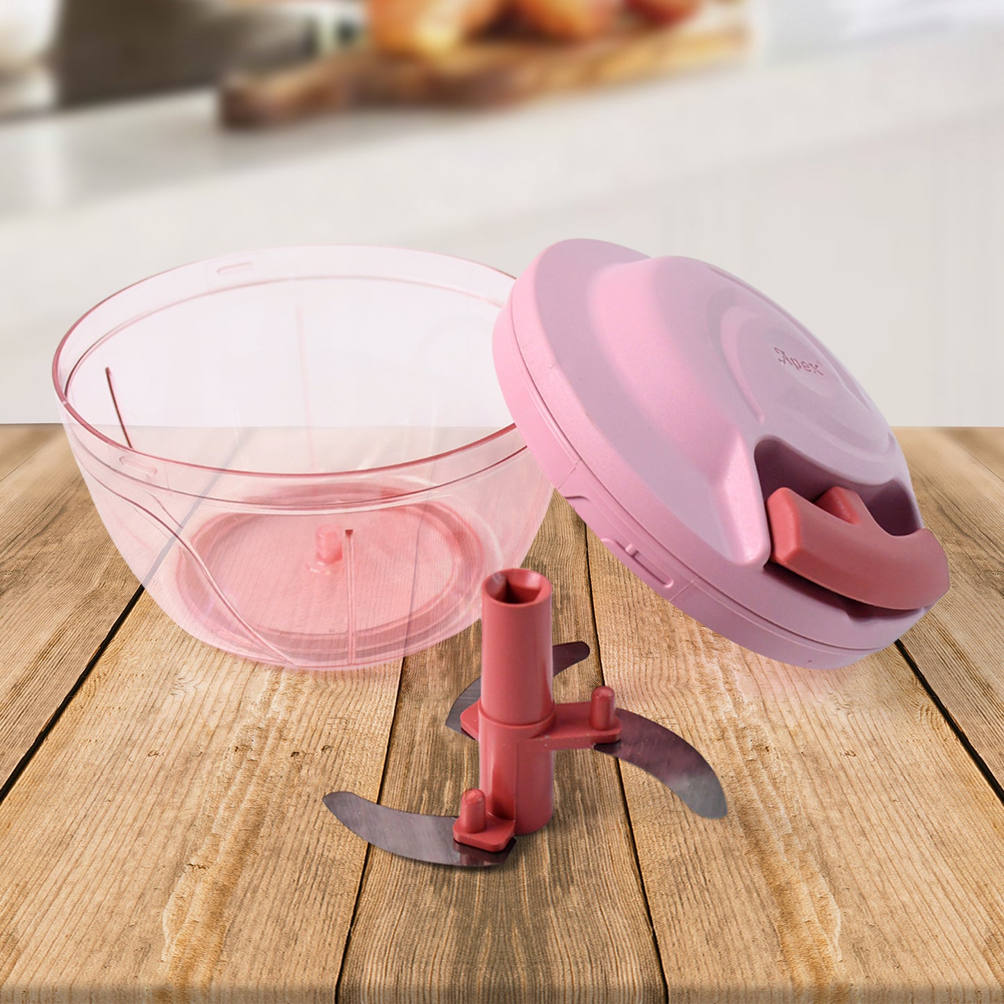 Apex Power-x Triple Stainless Steel Blades And Hand-pull Vegetable Chopper (500ml) - Happy Price - Image 6