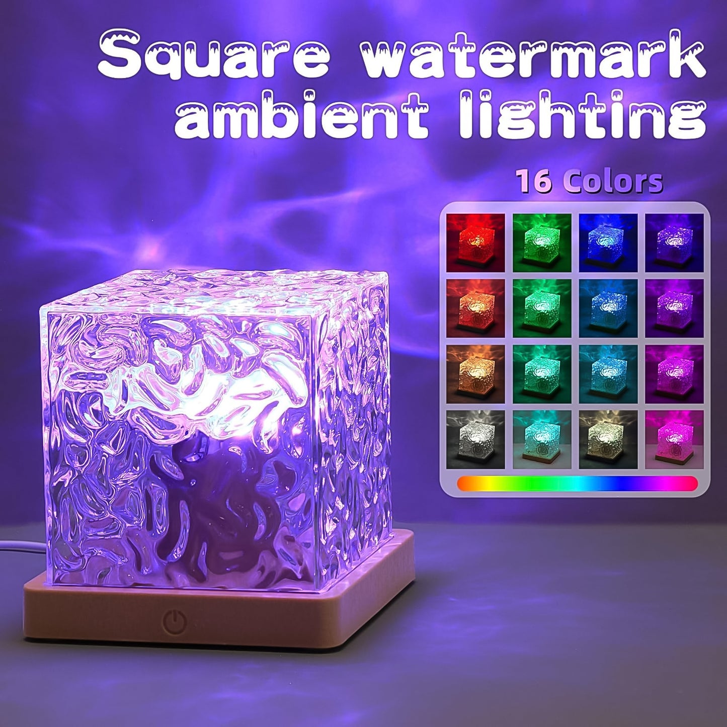 Dynamic Rotating Water Ripple Night Lamp With Remote - Happy Price - Image 5