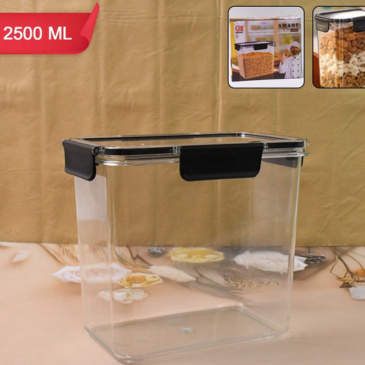 Food Storage Container Airtight Plastic Container With Easy Snap Lids (2500ml  1 Pc) - Happy Price - Image 1