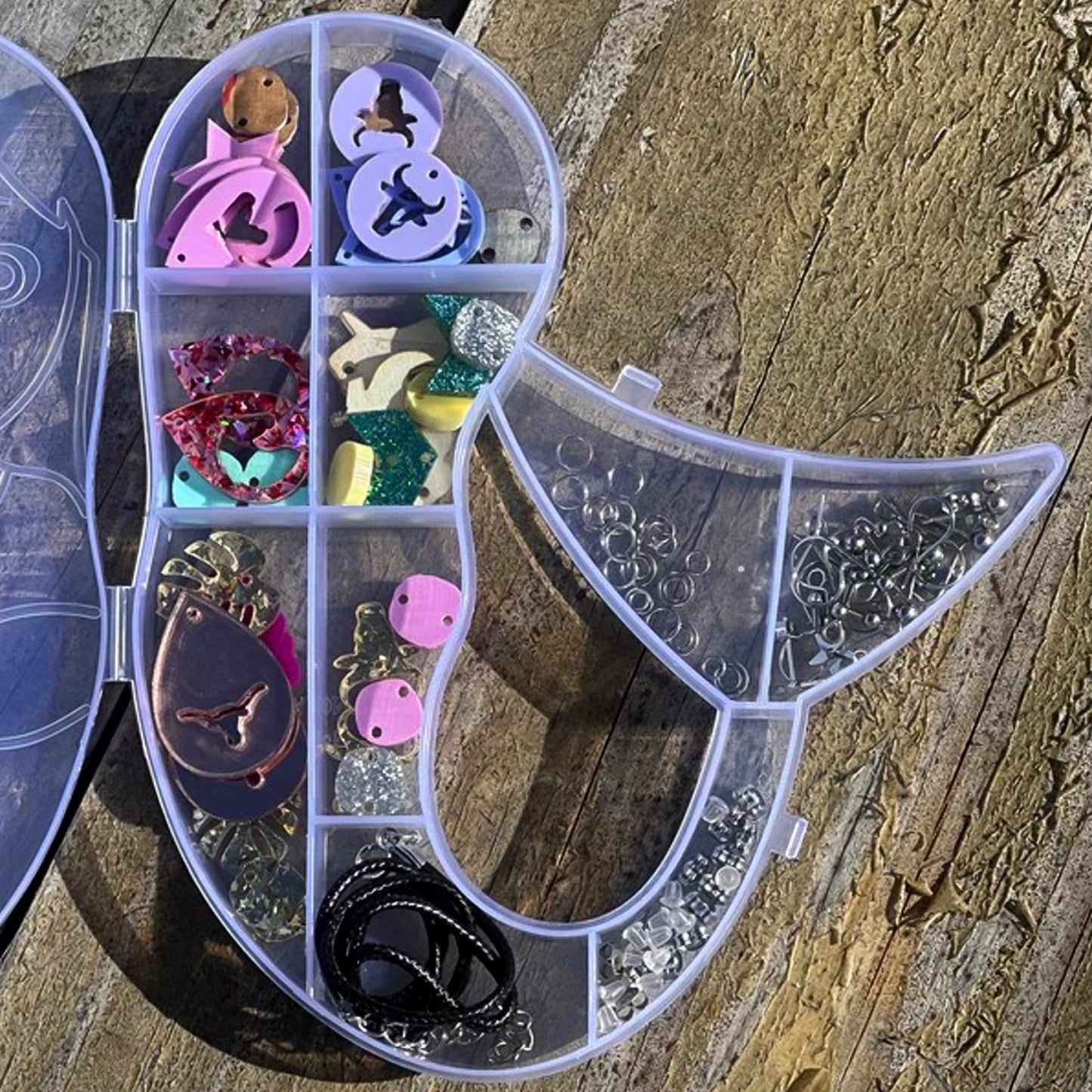 Mermaid Shape Plastic Organizer Box for Small Items - 1 Pc