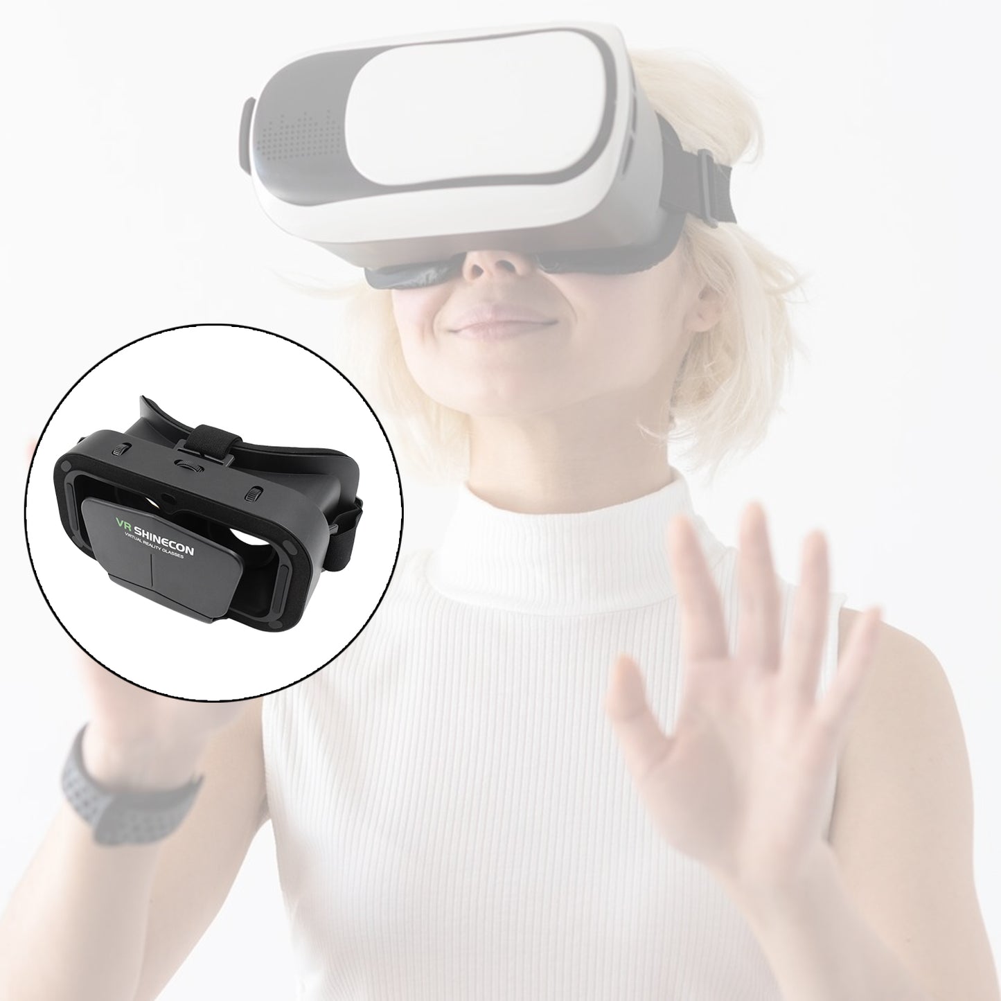 3d Vr Headset Compatible With Iphone  Android Virtual Reality Vr Goggles For 3d Vr Movies Video Games (1 Pc) - Happy Price - Image 4