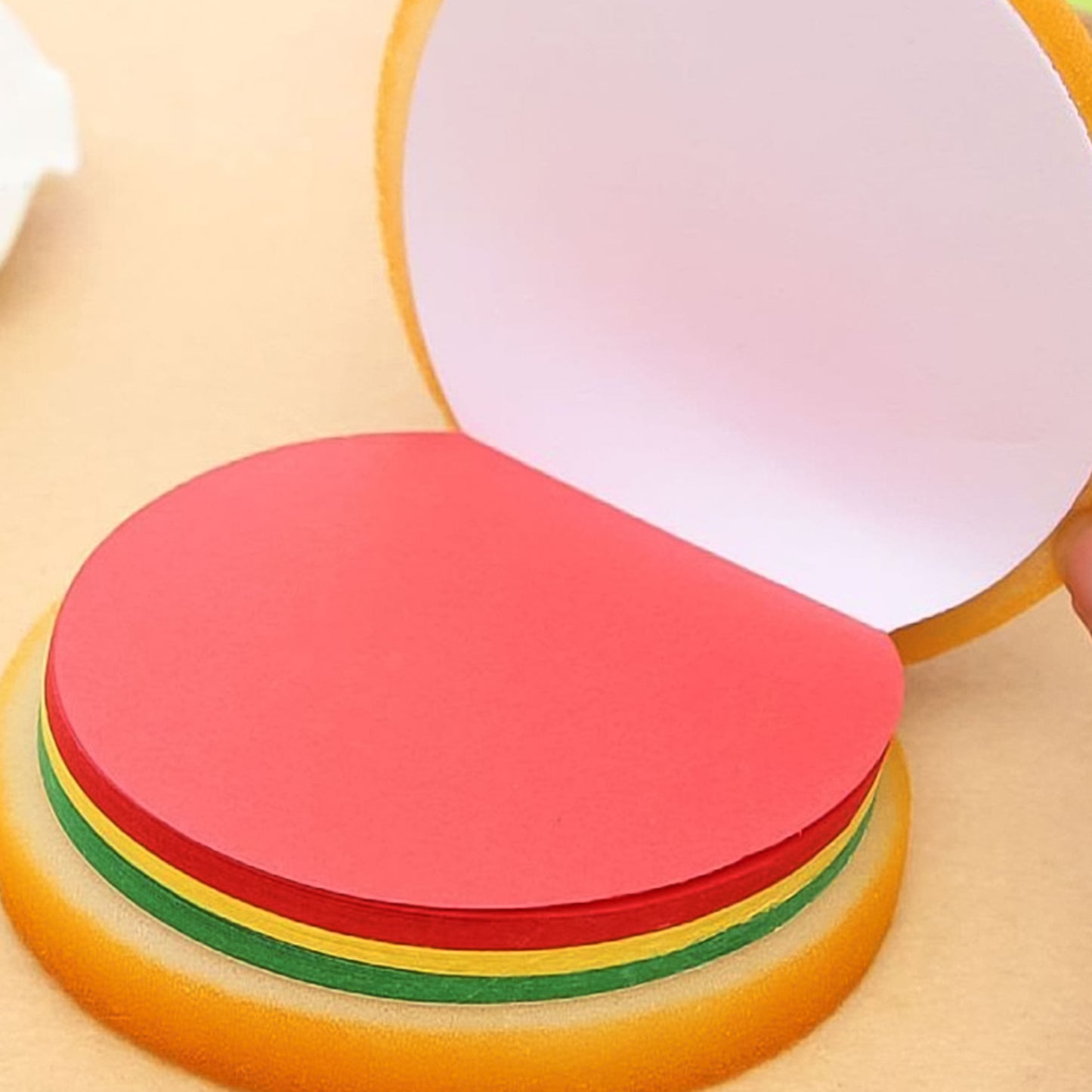 Burger Shaped Notepad  Sticky Notes  Memo Pads Unique Mini Notes (Multicolor) - Happy Price - Image 3