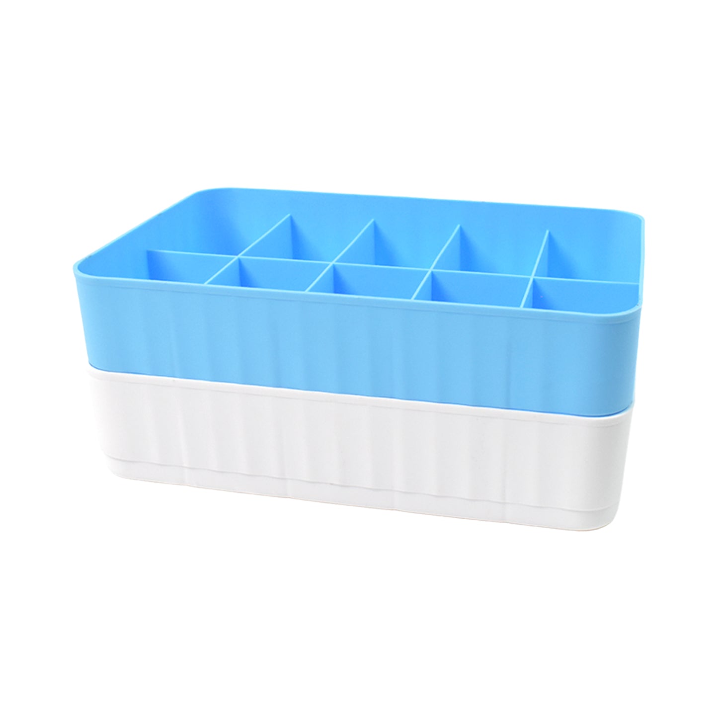 Multi-function Desktop Drawer Storage Box 10 Grid Underwear Socks Box (2 Pc Set) - Happy Price - Image 4