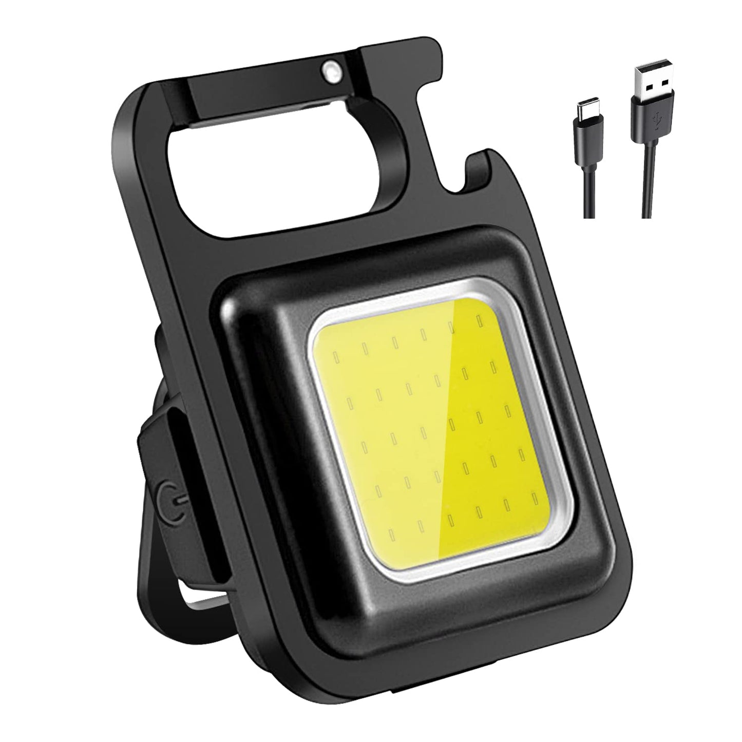 Rechargeable Keychain Mini Flashlight With 4 Light Modesultralight Portable Pocket Light With Folding Bracket Bottle Opener And Magnet Base For Camping Walking - Happy Price - Image 2