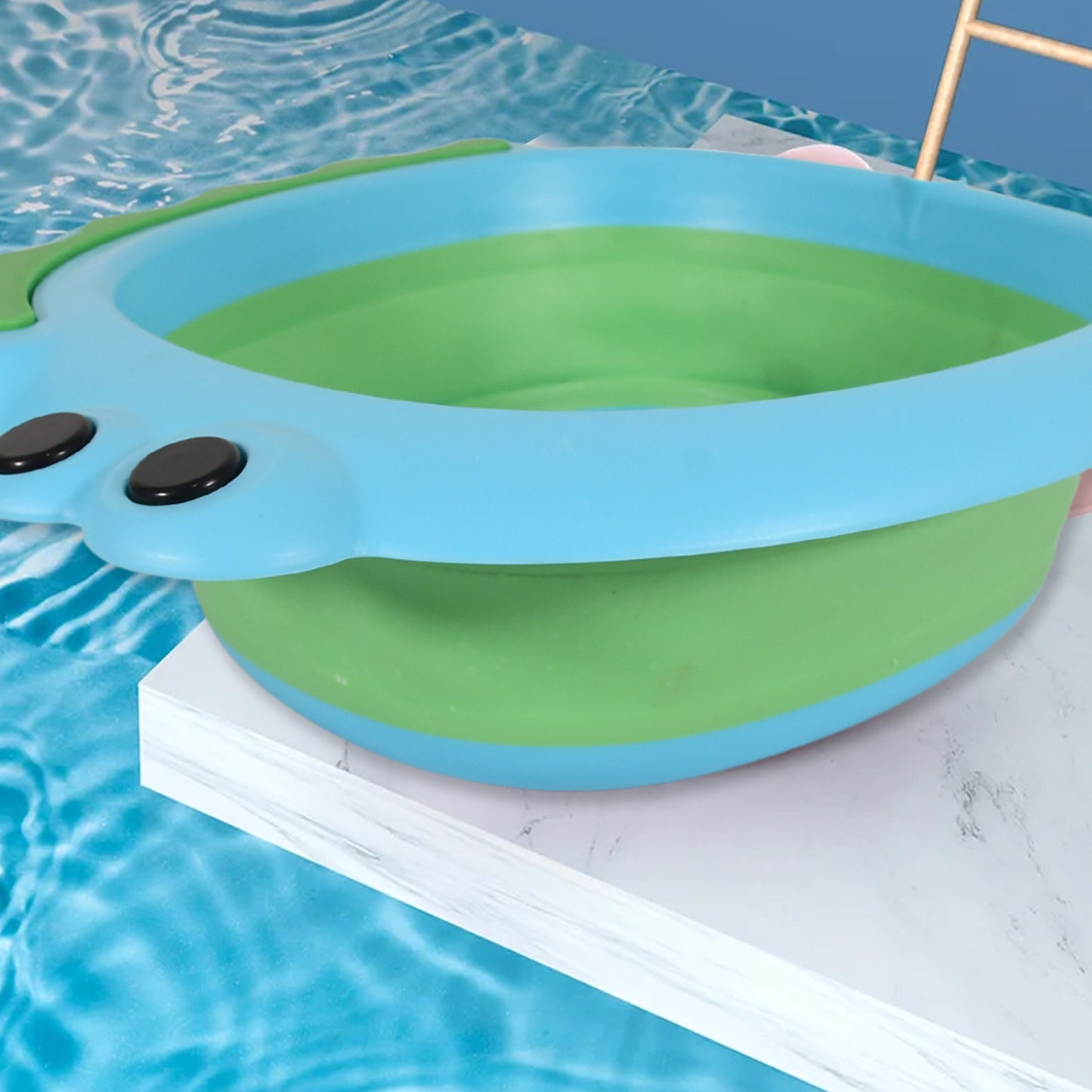 Frog Shape Wash Basin Space Saving Multi Function Foldable Baby Wash Basin Easy Clean Lightweight Thicken For Washing Face For Home (3331cm  1 Pc) - Happy Price - Image 6