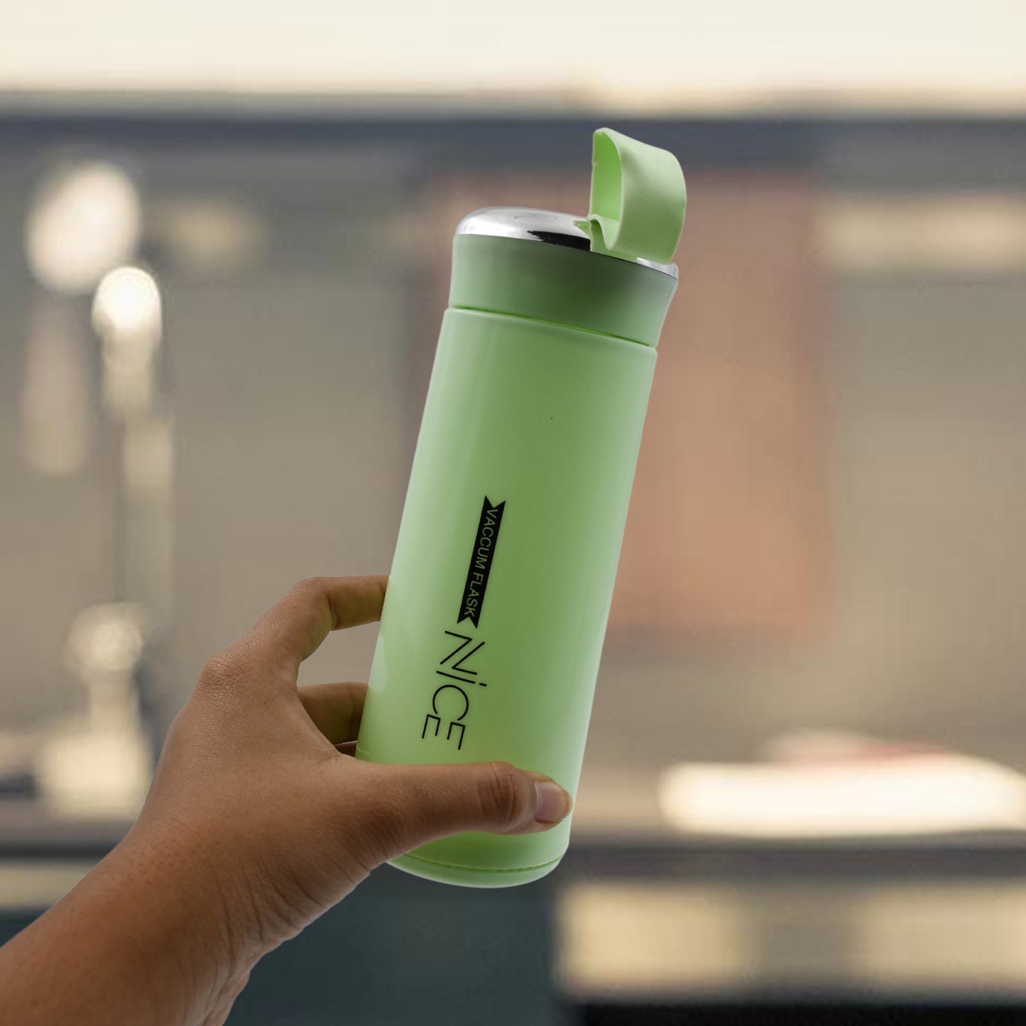 Outdoor Sport Water Bottle 400ml Leak Proof Bpa-free For Travel Cold And Hot Water Glass Water Bottle With Daily Water Intake For Gym And Children (Moq -100 Pc) - Happy Price - Image 4