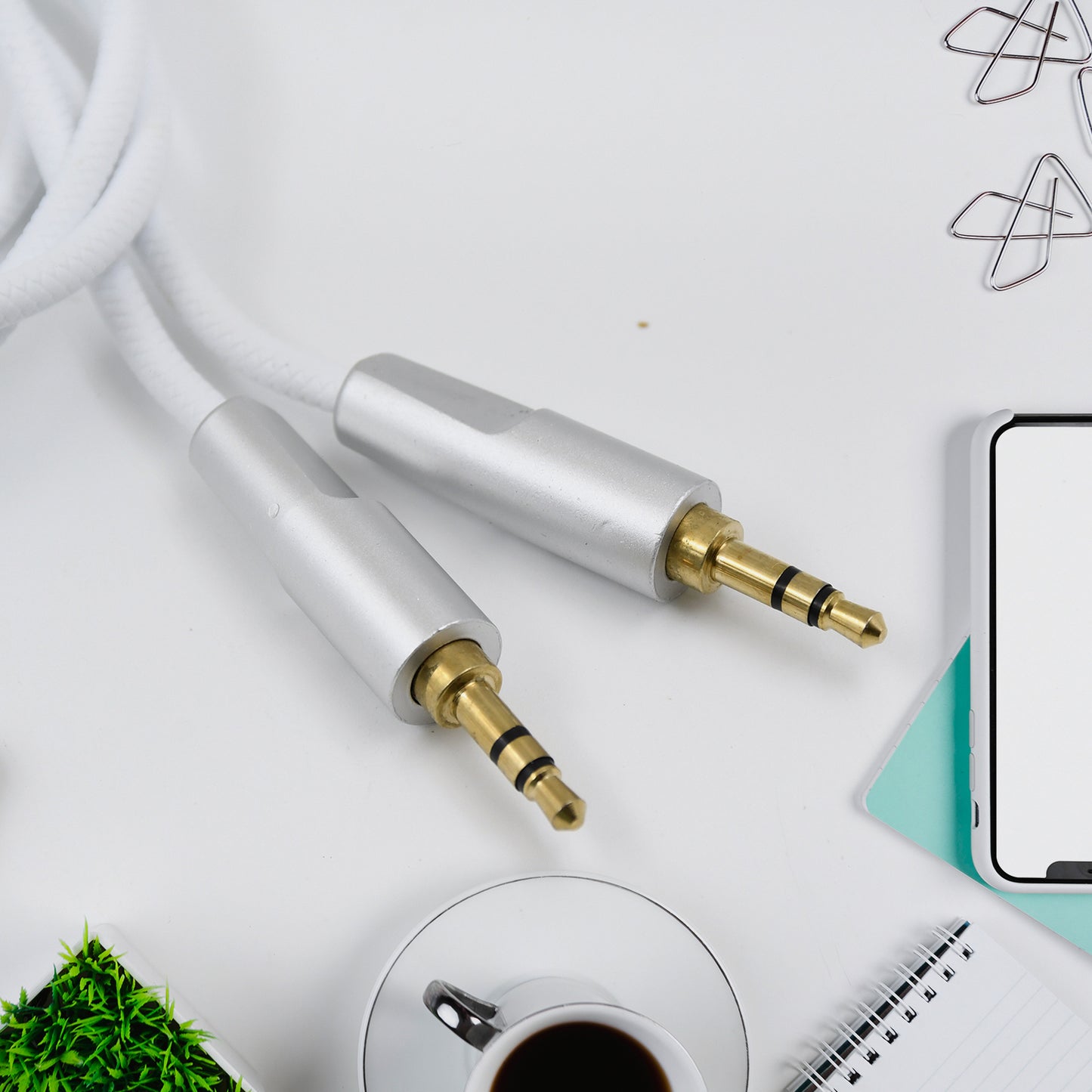 Aux Cable For Mobile And Tablet Home  Car Stereos  More (1 Pc  1000mm) - Happy Price - Image 3