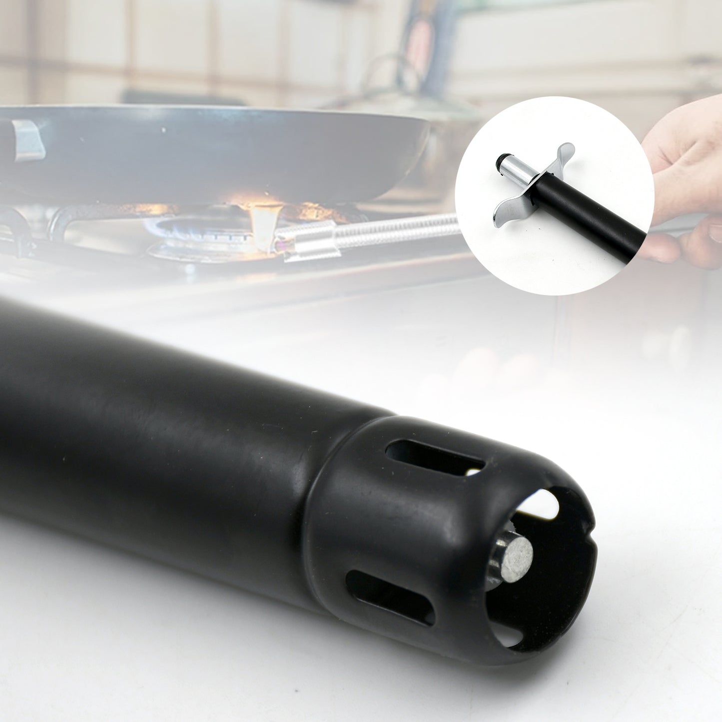 Stainless Steel Gas Lighter For Kitchen Gas Stove Long Lasting Unbreakable Lighters For Gas Stoves Restaurants  Kitchen (1 Pc) - Happy Price - Image 4