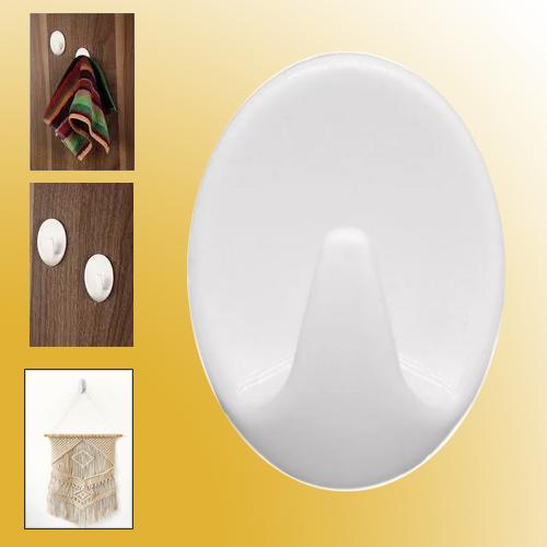1544 Self Adhesive Plastic Wall Hook Set For Home Kitchen And Other Places (Pack Of 9) - Happy Price - Image 4