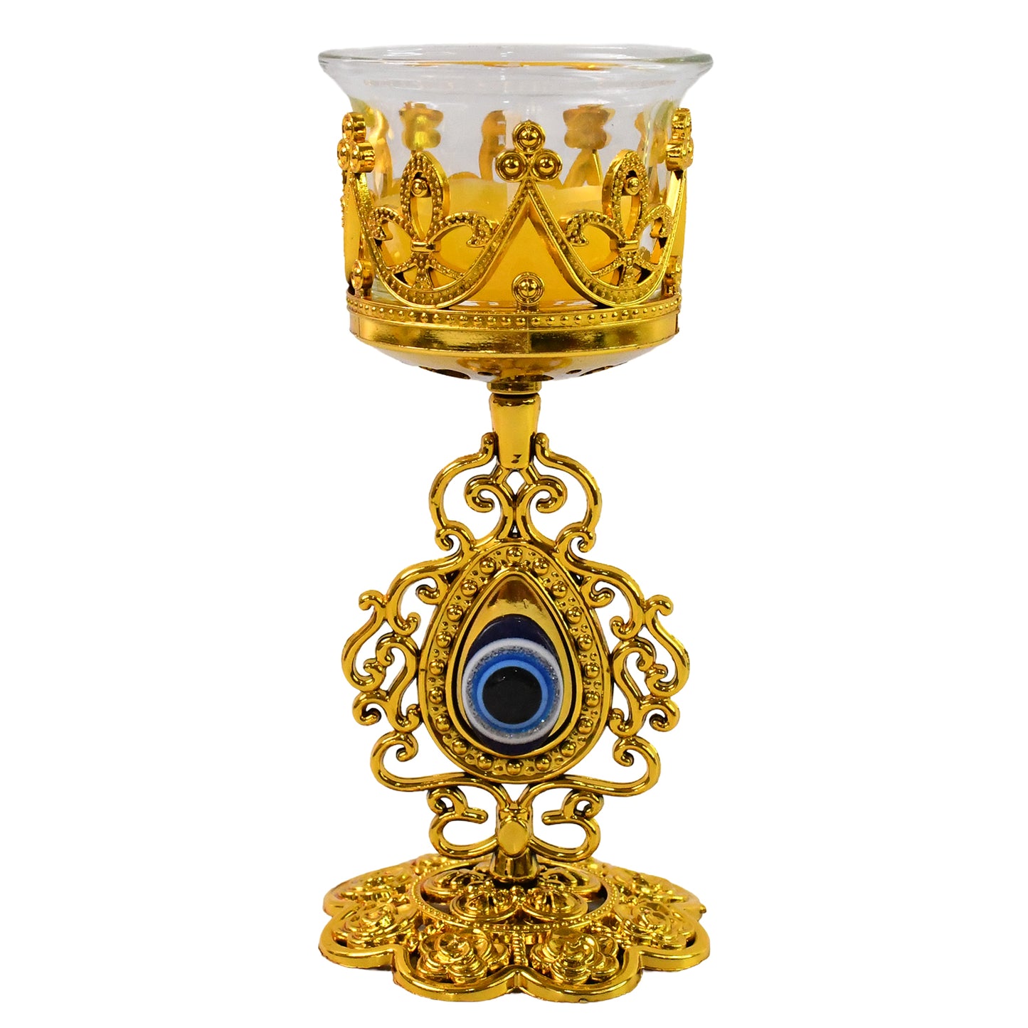 Flower Diwali Candle Holder With Plastic Stand (1 Set) - Happy Price - Image 4