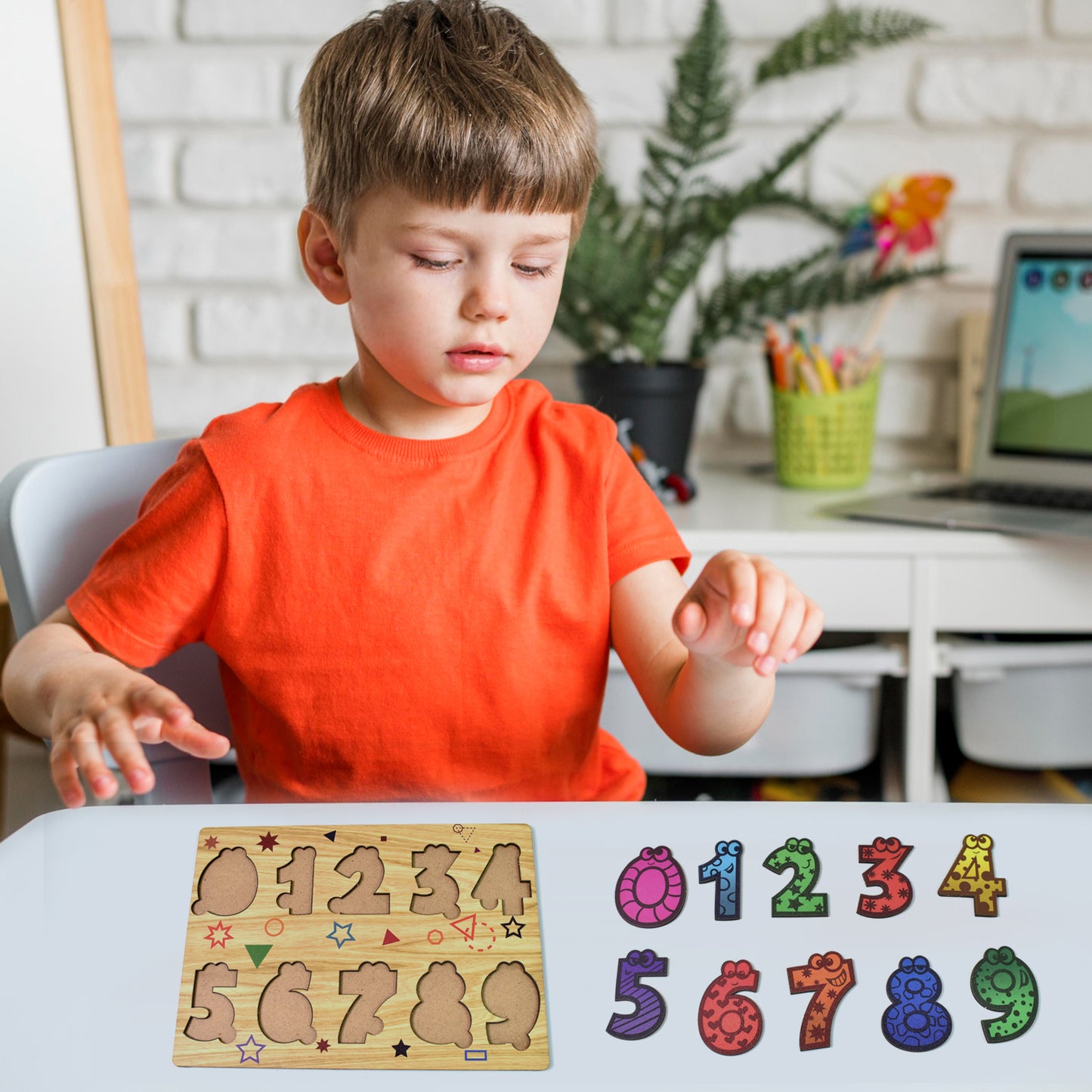 Wooden Number Puzzle Learning Educational Board (1 Set  2820 Cm) - Happy Price - Image 4