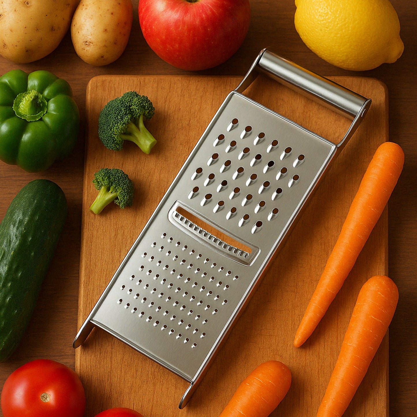 Apex Stainless Steel Grater  Slicer (3 In 1) - Happy Price - Image 3