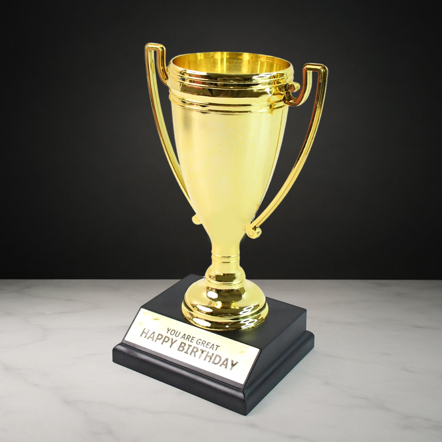 Golden Birthday Trophy  You Are Great Happy Birthday Plastic Award With Base - Happy Price - Image 6