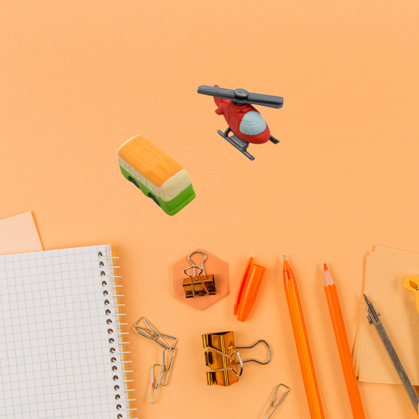 Vehicle Pattern Eraser School Stationery Use Eraser (4 Pc Set) - Happy Price - Image 5
