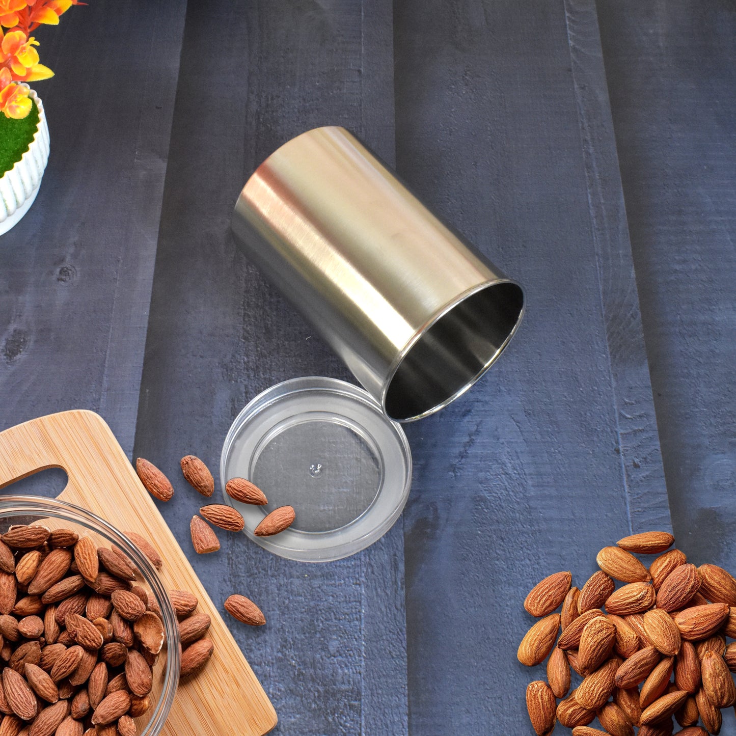 Multipurpose Stainless Steel Airtight Containers With See Through Lid (1 Pc  1000 Ml) - Happy Price - Image 5