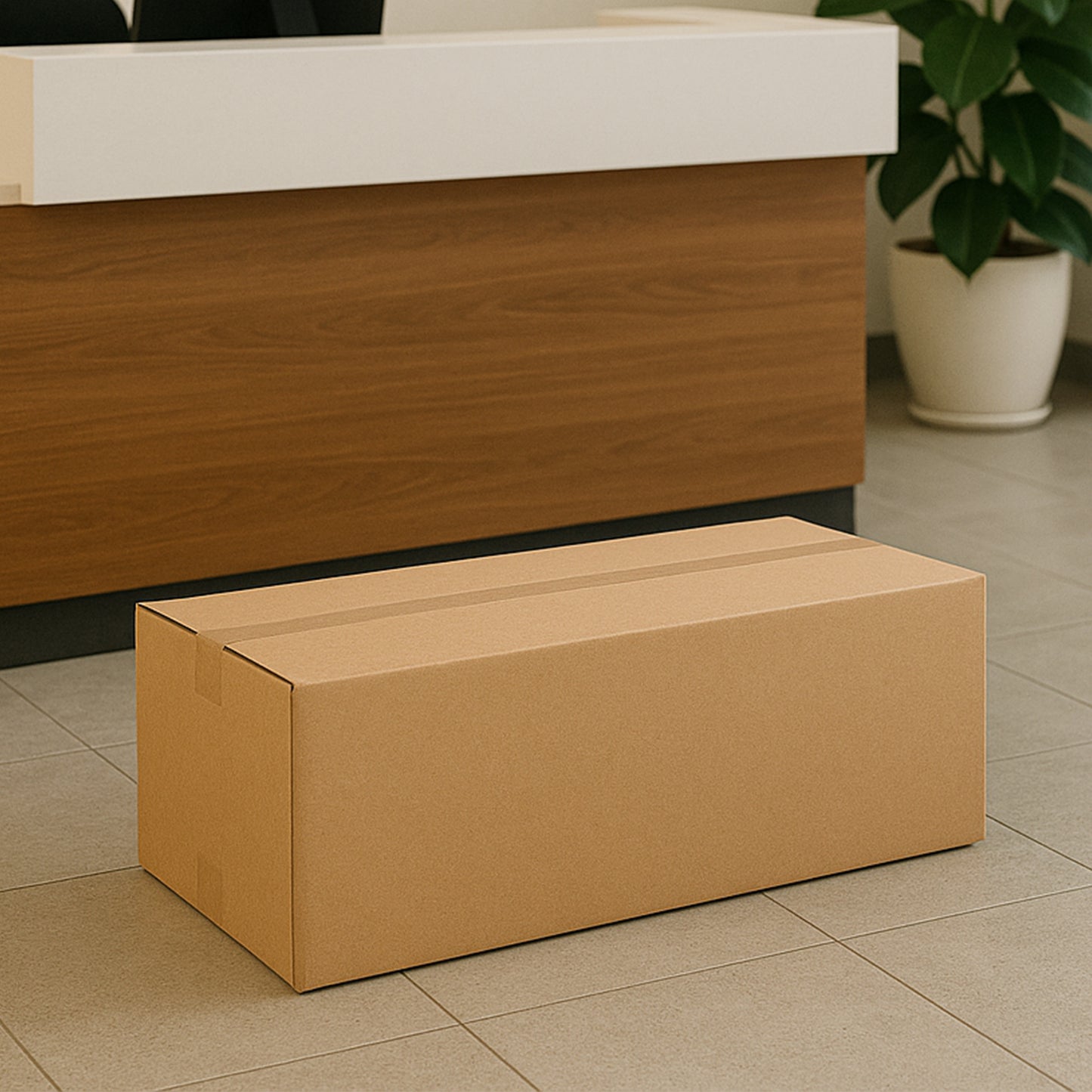 Heavy-Duty Brown Corrugated Packaging Box - 51x26x17 cm, 1 Pc