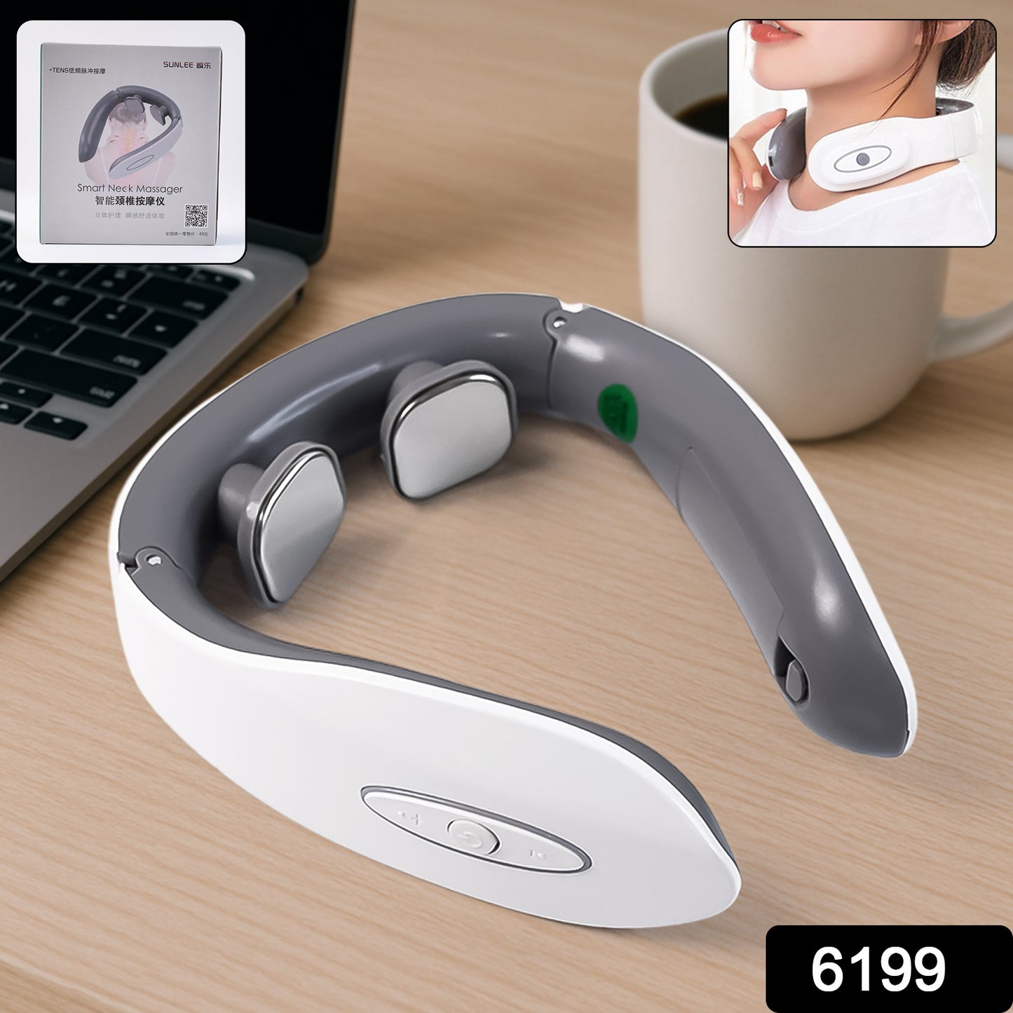 Electric Neck Massager For Deep Tissue Pain Relief Cervical Vertebra Massager - Happy Price - Image 2