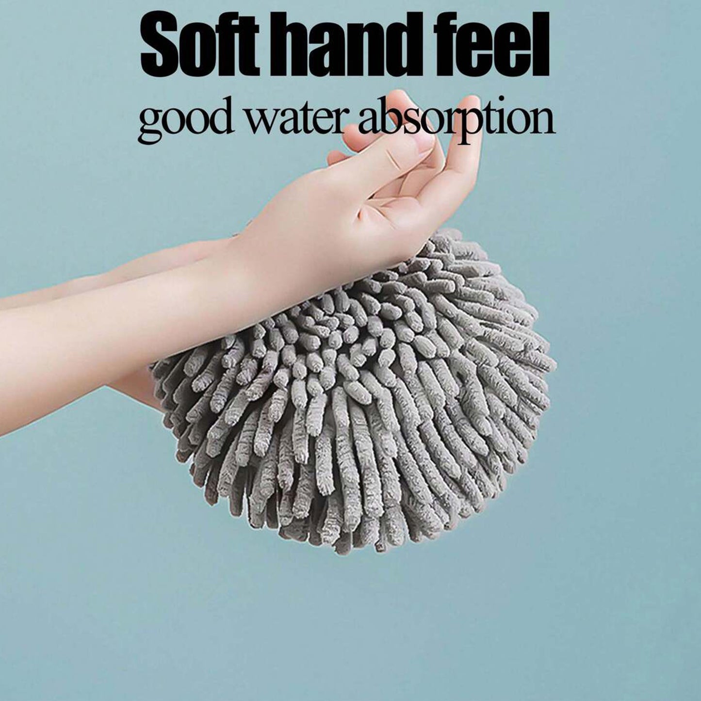 Super Soft Cute Hanging Hand Towel For Kitchen And Bathroom  Ultra Absorbent Thick Coral Velvet Hand Towels With Hanging Loop Fast Drying Microfiber - Happy Price - Image 4