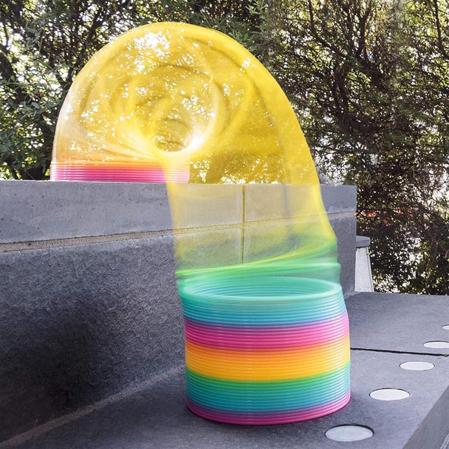 Rainbow Spring Rainbow Spring Toys Slinky Slinky Spring Toy Toy For Kids For Kids Adults Of All Age Group For Birthdays Compact And Portable Easy To Carry (1 Pc) - Happy Price - Image 3