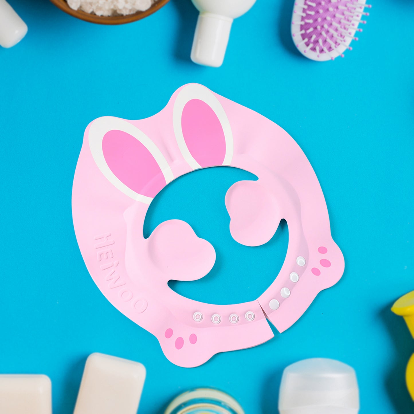 Adjustable Bunny Ear Baby Shower Cap (1 Pc) - Happy Price - Image 6