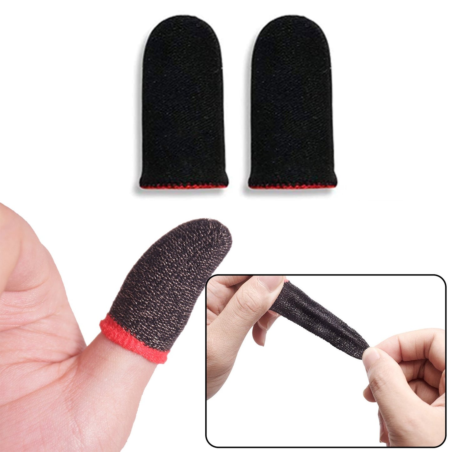 Thumb  Finger Sleeve For Mobile Game Pubgcodfreefire (1pair Only) - Happy Price - Image 3