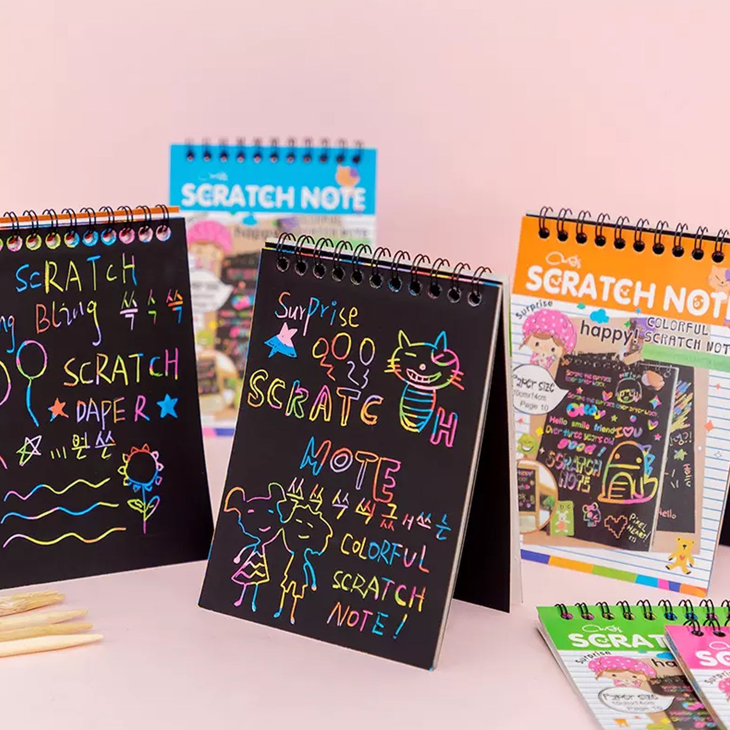 Crafts Rainbow Art Scratch Paper Book Sheets 10 Page  ( Pack Of 1 ) - Happy Price - Image 6