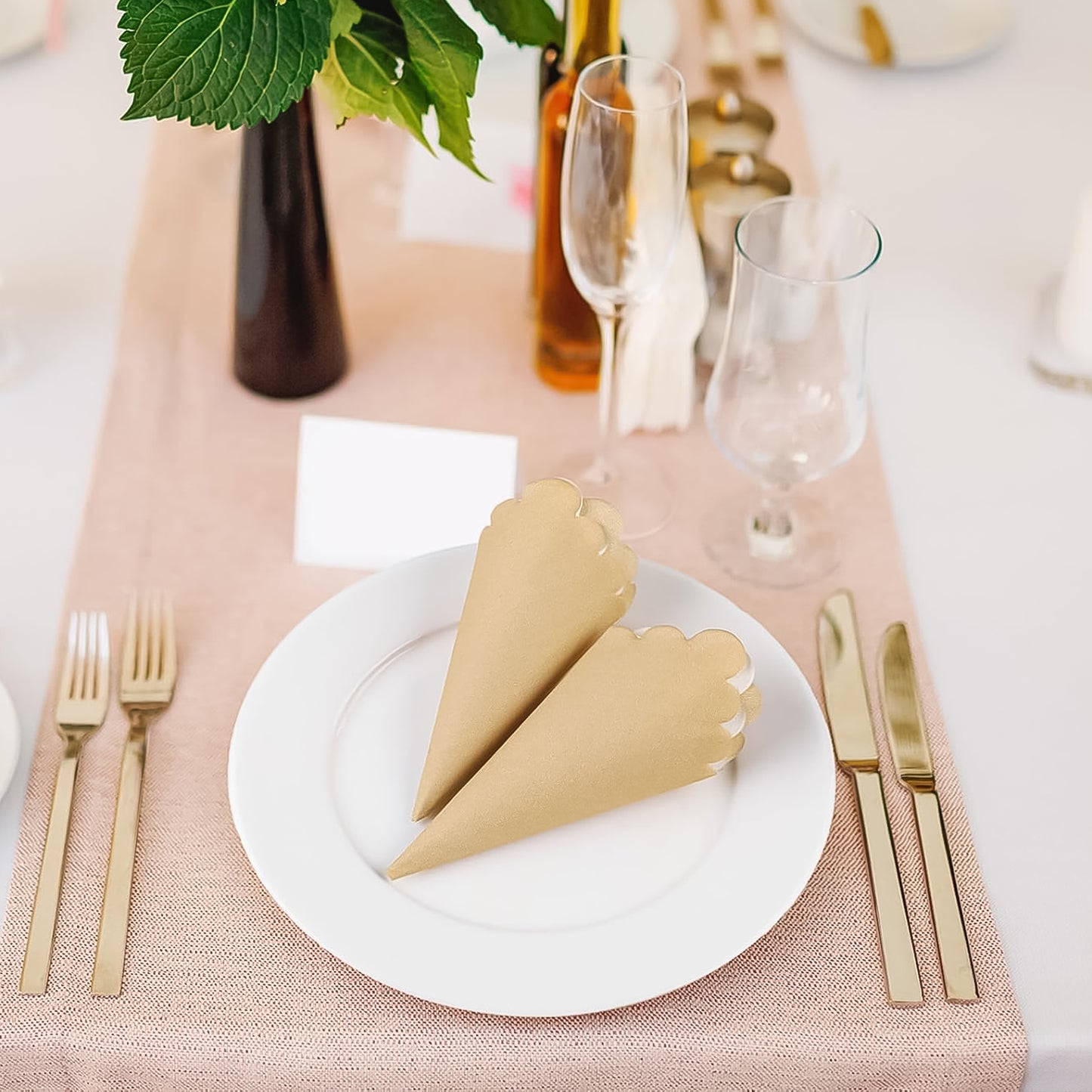 Disposable Scalloped Edge Tissue Napkins Set (120 Pc) - Happy Price - Image 6