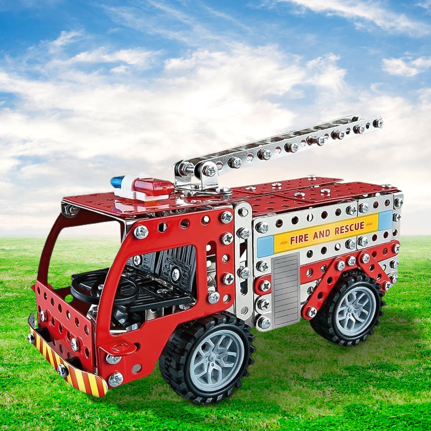 Metal Diy Fire Truck Building Blocks For Kids (Fire Truck  292pcs Of Truck Tool  1 Set) - Happy Price - Image 2
