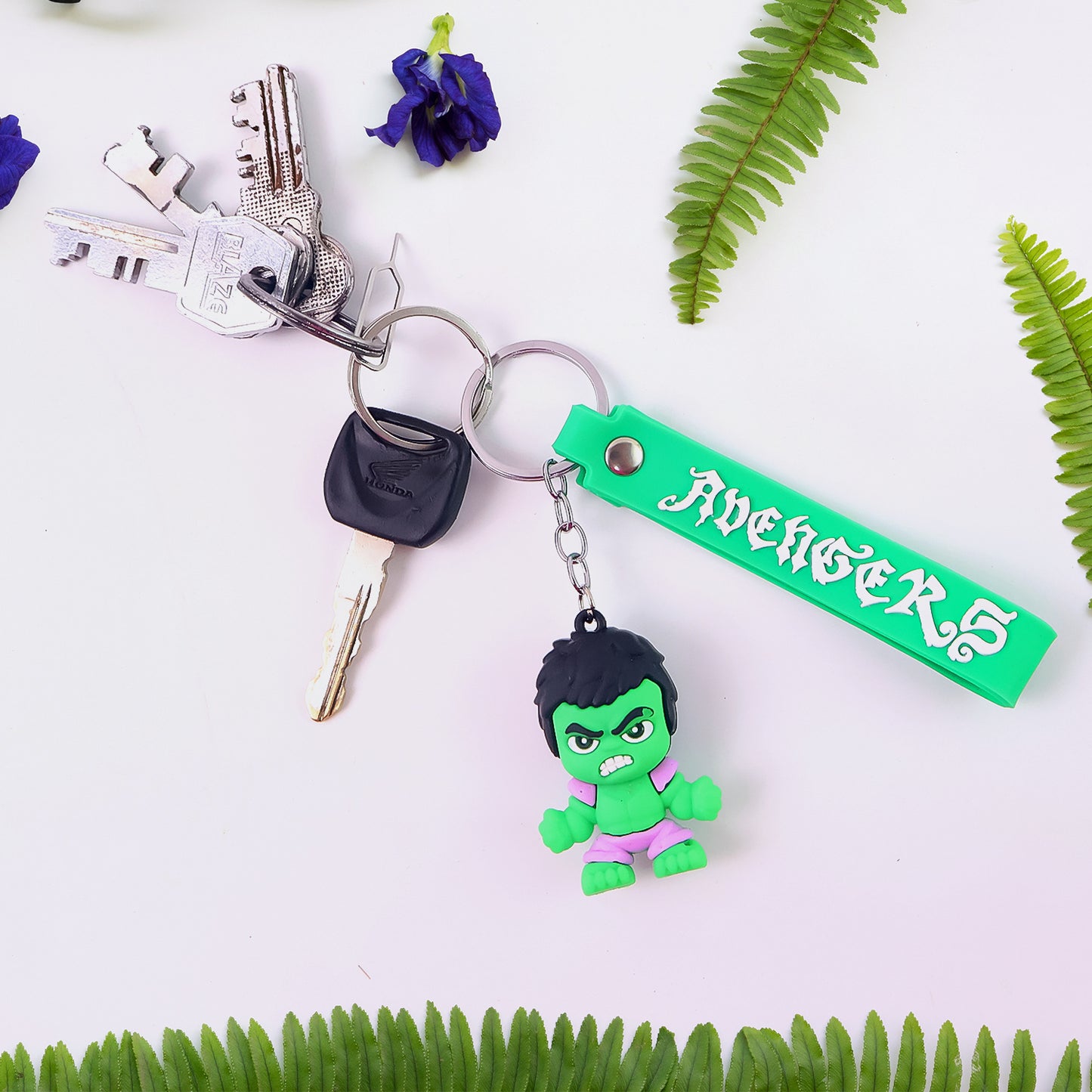Cute Cartoon Silicone 3d Key Chain With Metal Hook  Strap (Pack Of 1) - Happy Price - Image 5