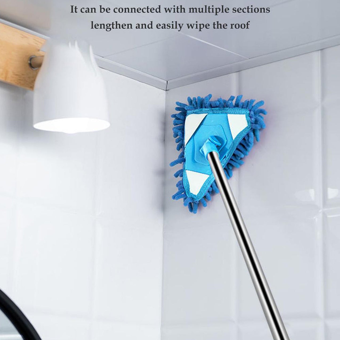 Stainless Steel Road Adjustable Triangle Mop Used For Cleaning Dusty And Wet Floor Surfaces And Tiles. - Happy Price - Image 5