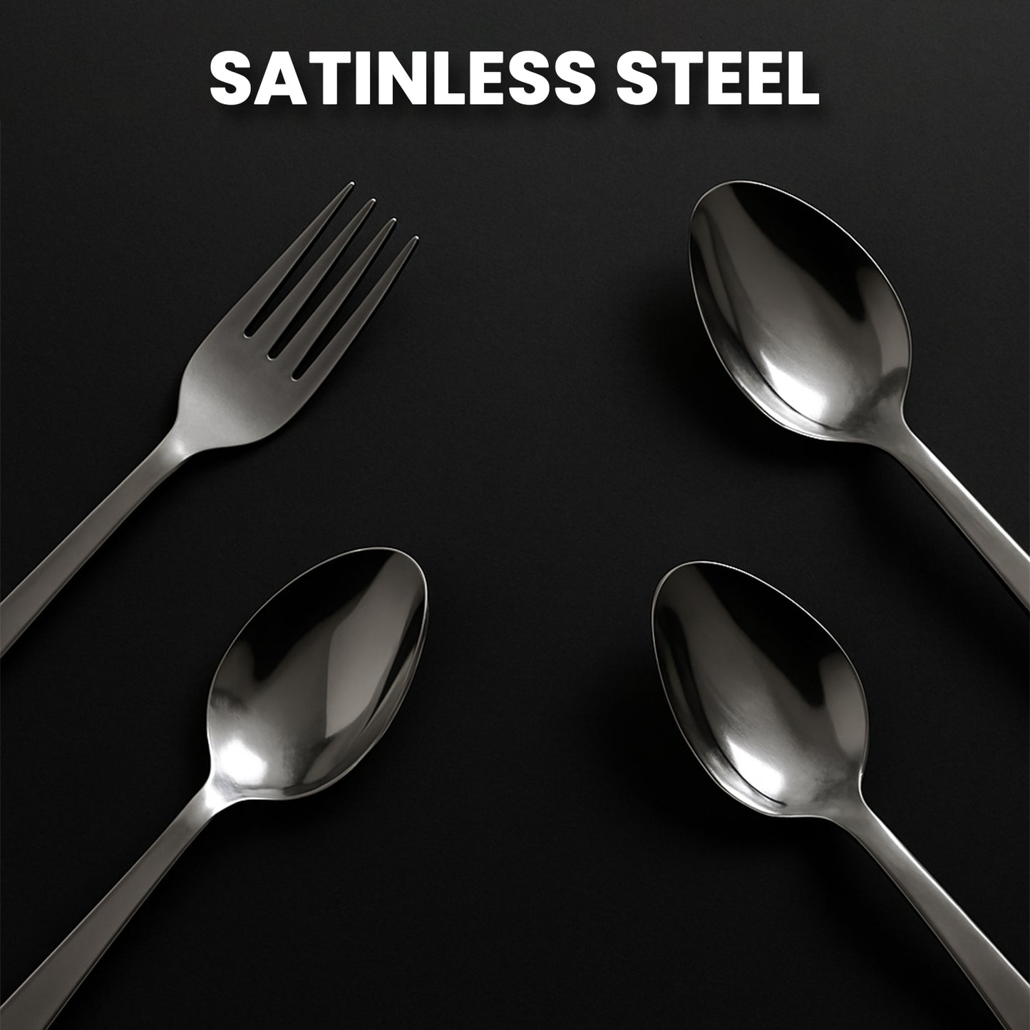 Stainless Steel Cutlery Set With Elegant Storage Stand (24 Pc) - Happy Price - Image 3