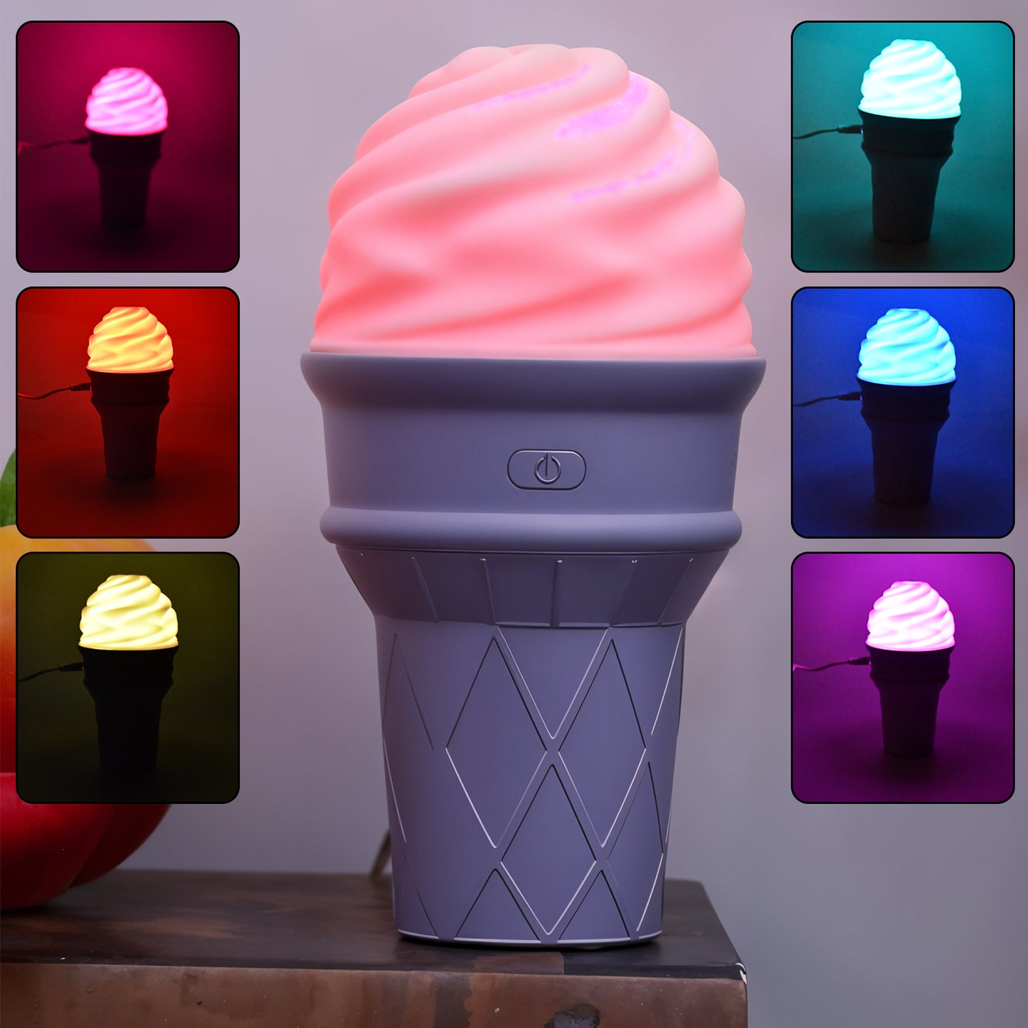 Ice Cream Cone Shape Air Freshener Humidifier (1pc  Purple ) - Happy Price - Image 5