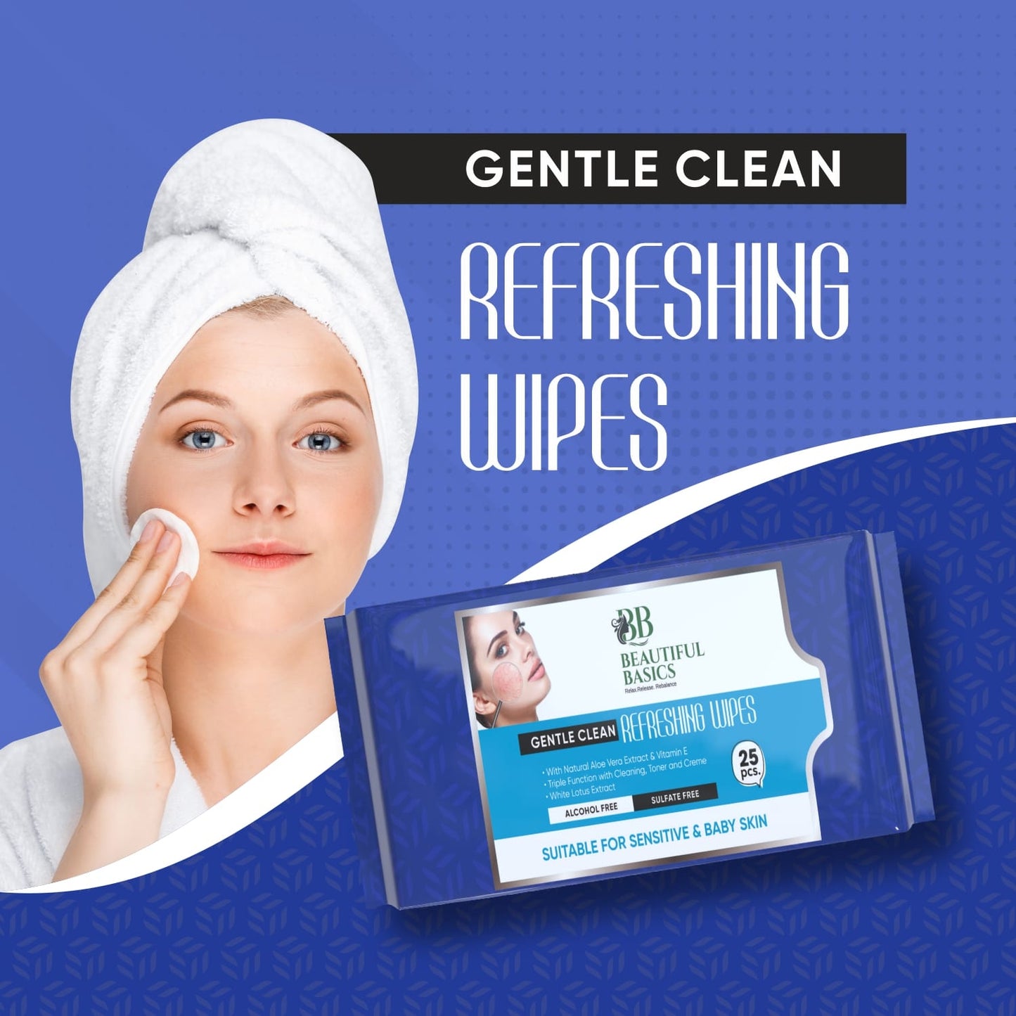Refreshing Wet Wipes For Face  Facial Cleansing  Refreshing  Skin Hydration Soothing For Skin  Ph Balance  Alcohol Free  Nourishing With Fruit Extract  25 Wipes - Happy Price - Image 5
