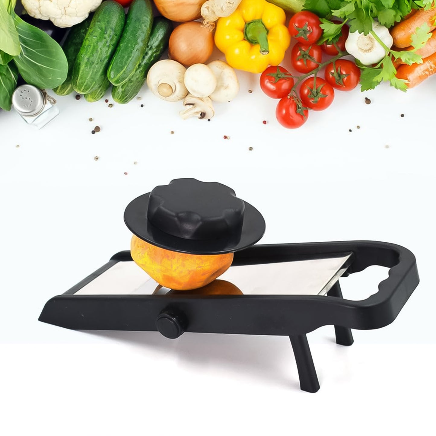 Adjustable Slicer Stainless Steel And Plastic Premium Multipurpose Potato  Onion Slicer And Grater (1 Pc) - Happy Price - Image 5