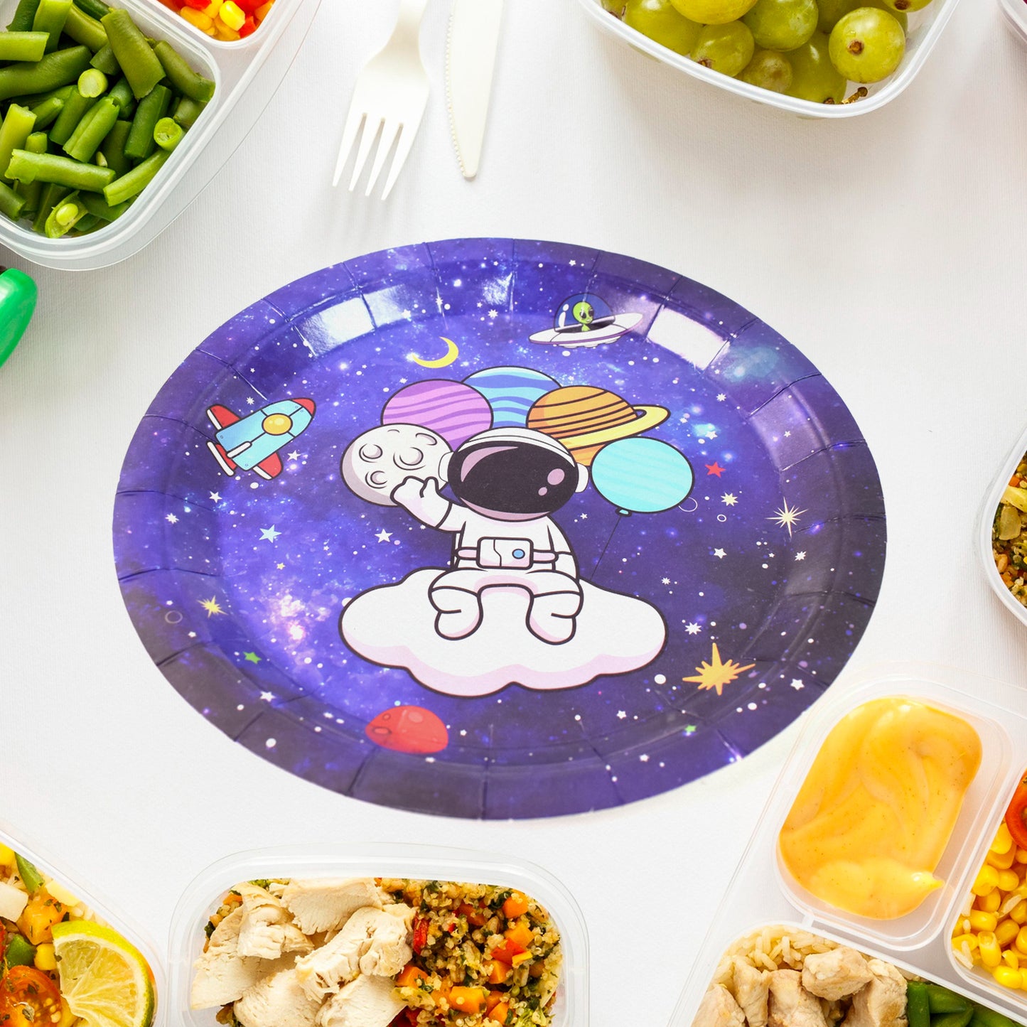 Round Plates Disposable Paper Plates  Happy Birthday Gift (10 Pcs Set  Mix Design) - Happy Price - Image 5