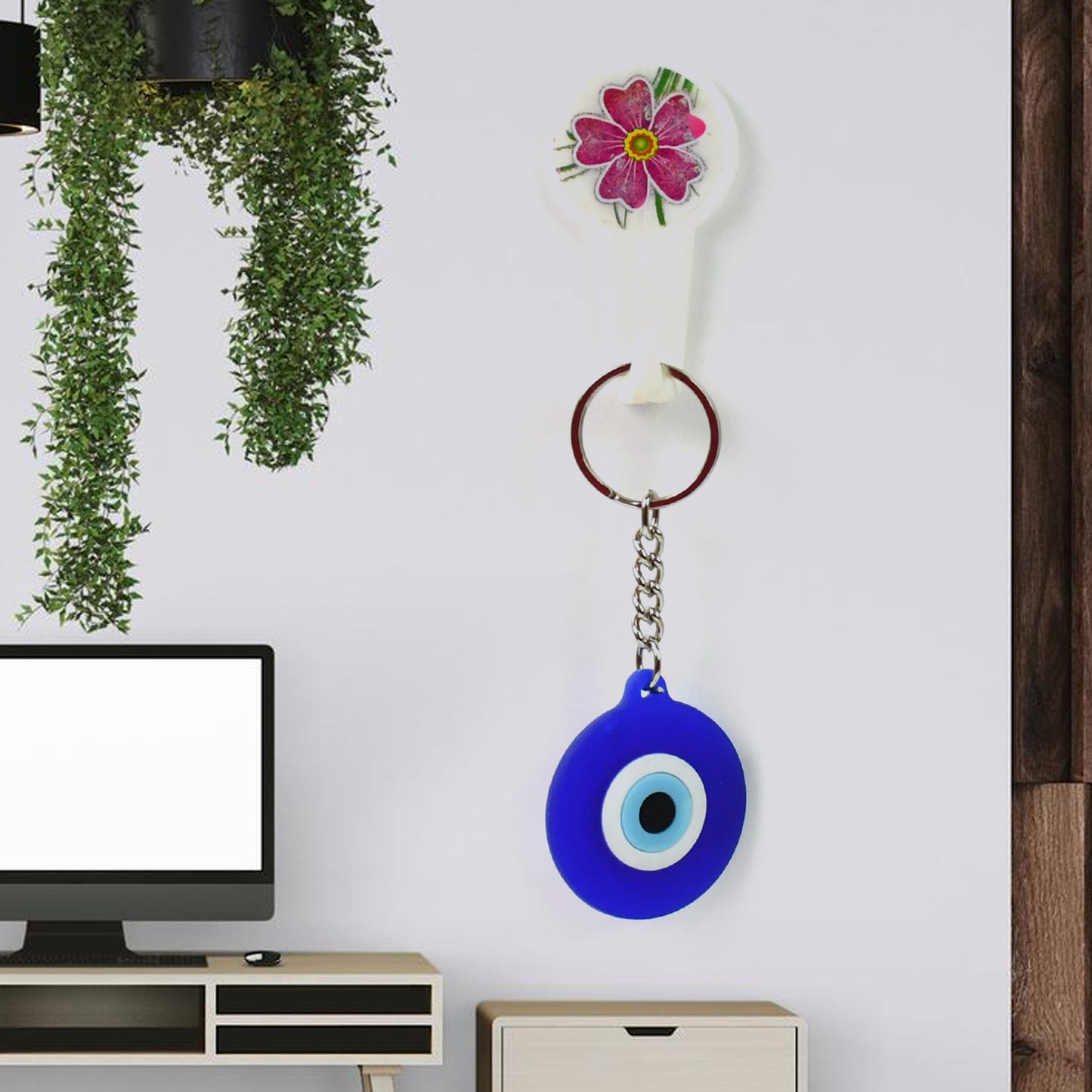 Evil Eye Rubber  Silicone Keychain (1 Pc  Blue Color) - Happy Price - Image 3