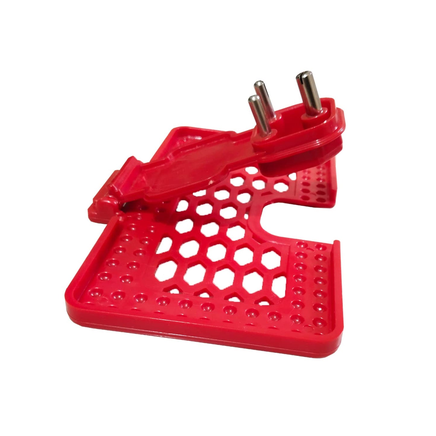 Multi-purpose Wall Holder Stand For Charging Mobile Just Fit In Socket And Hang (Red) - Happy Price - Image 2