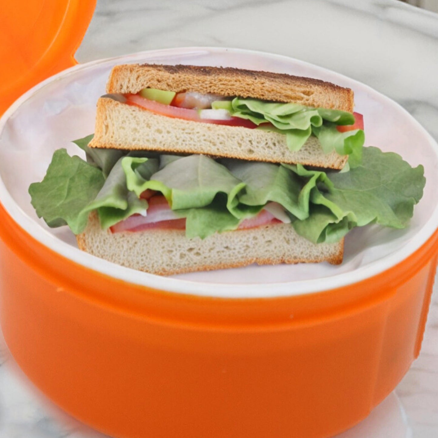 Smily Plastic Lunch Box Small Box With 2in1 Spoon Pack Of 1 - Happy Price - Image 6