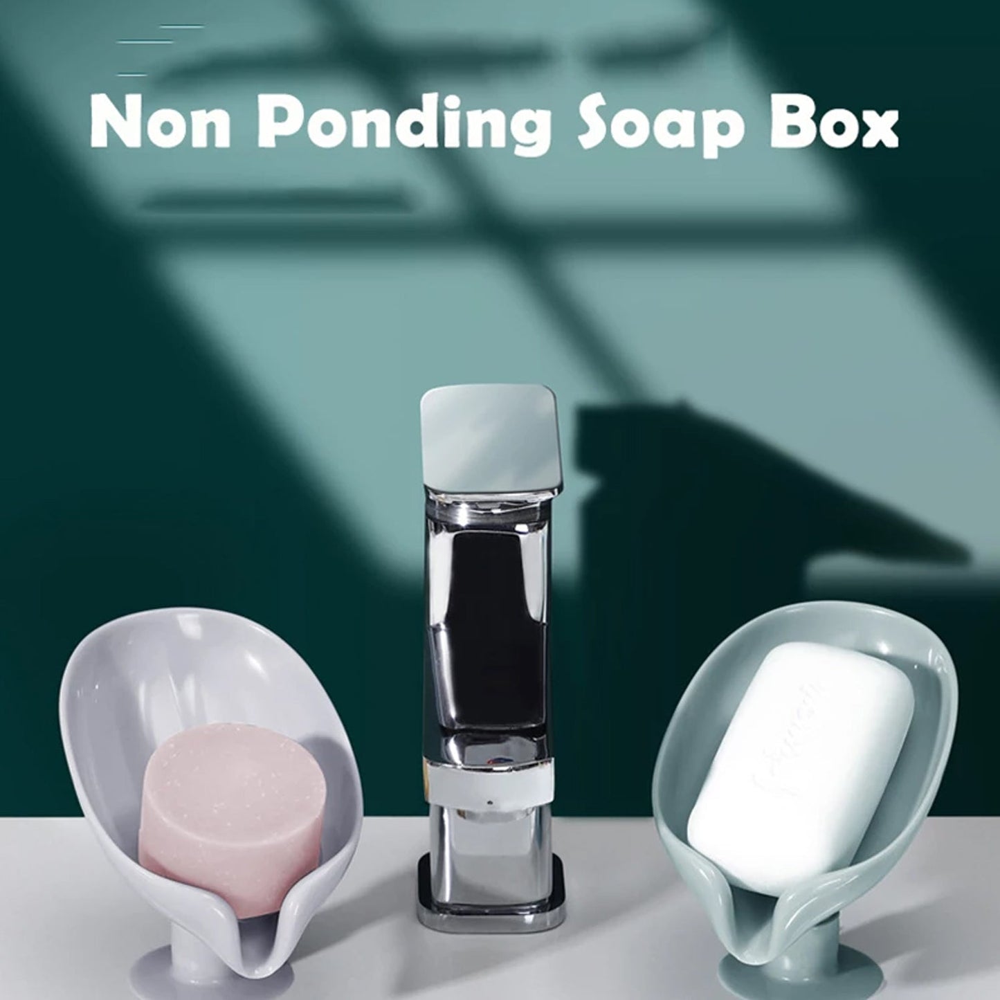 Self Draining Soap Holder For Bathroom Leaf Shape Soap Dish Kitchen Soap Tray - Happy Price - Image 7