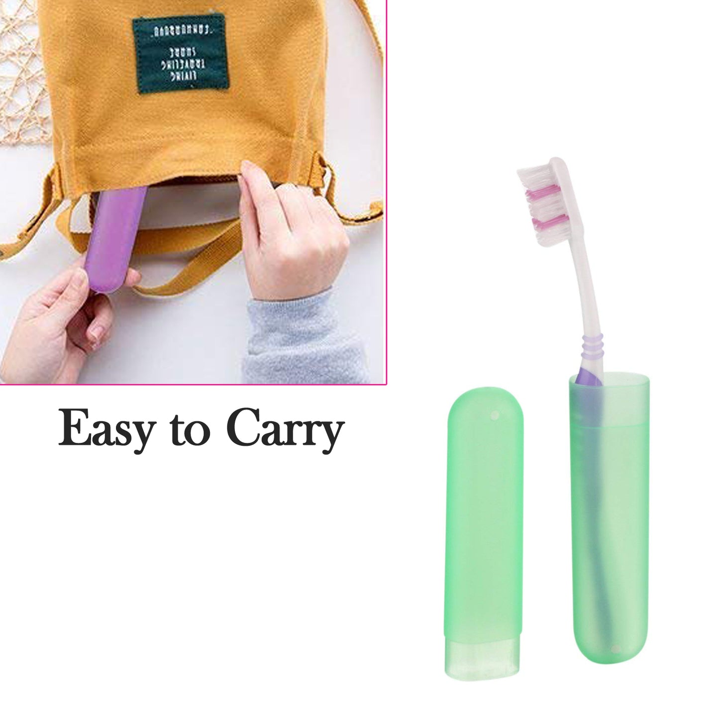 6pc Plastic Toothbrush Cover Anti Bacterial Toothbrush Container- Tooth Brush Travel Covers Case Holder Cases - Happy Price - Image 7
