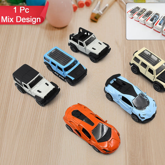 Mini Pull Back Car Widely Used By Kids (1 Pc  Mix Color  Design) - Happy Price - Image 1