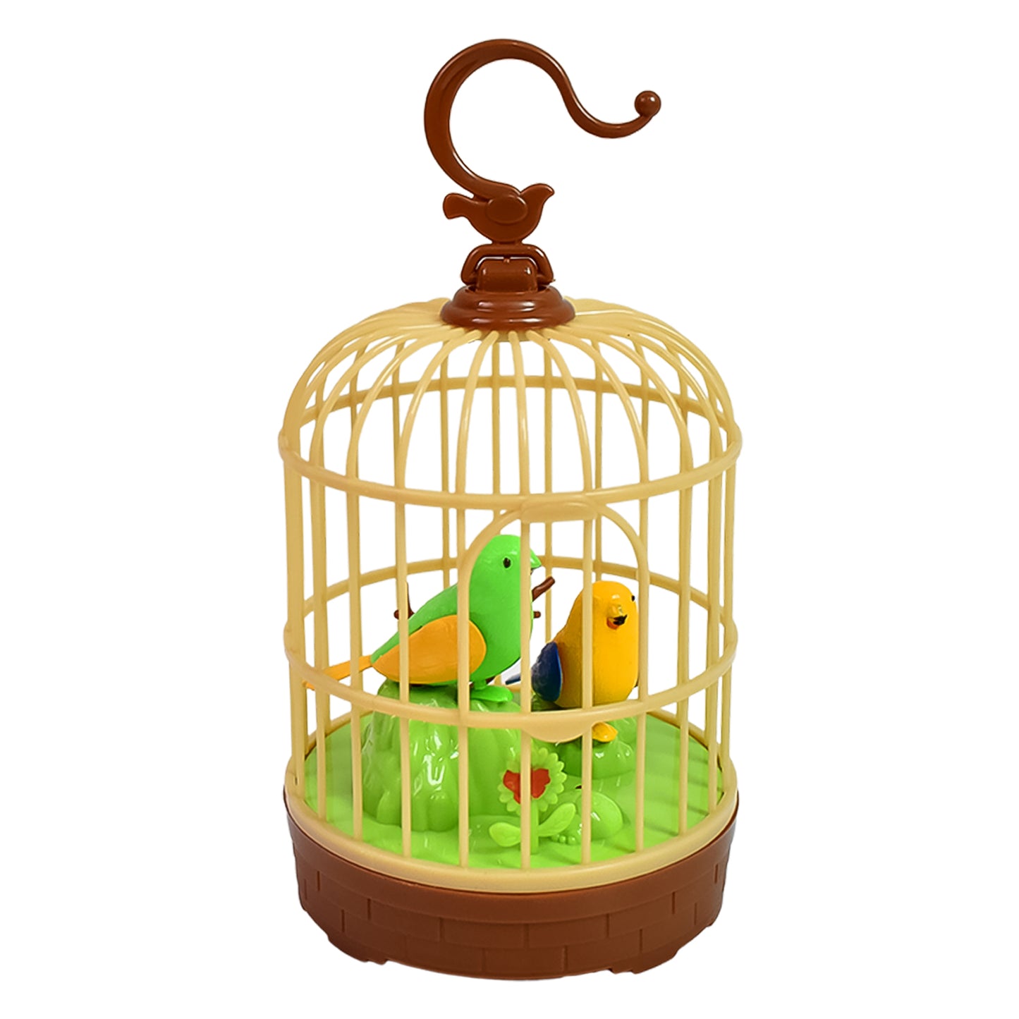 Sound Activated Chirping Bird In Hanging Cage Beautiful Pinjra Bird Toy (1 Pc  Battery Not Operated) - Happy Price - Image 5